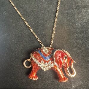 Fashion elephant pendant necklace colorful unique